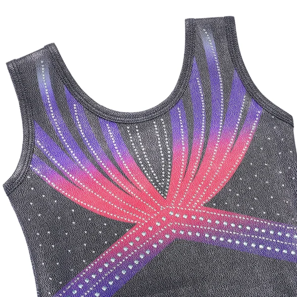 BAOHULU Sleeveless Gymnastics Leotard for Girls Sparkle Diamond Ballet Dancewear Professional Ballerina Practice Clothes 3