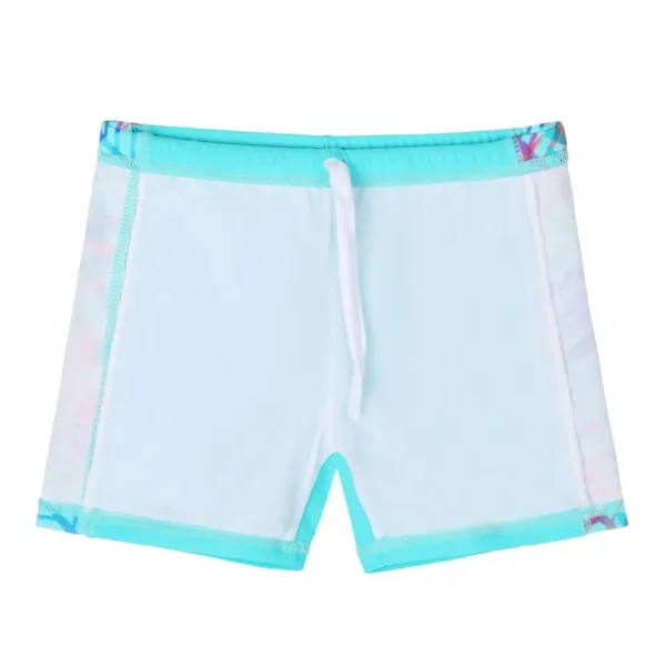 BAOHULU Cyan Girls Swimwear Short Sleeve Kids Bathing Suit 2pcs upf 50+ Beachwear Leaves Swimming Suit Set for Children 2021 New 4