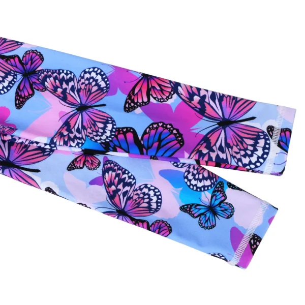 BAOHULU Purple Butterfly Cartoon Kids Swimwear UV50+ Long Sleeve Swimwear Girl Child Swimsuit Girls Swimwear Bathing Suits 5