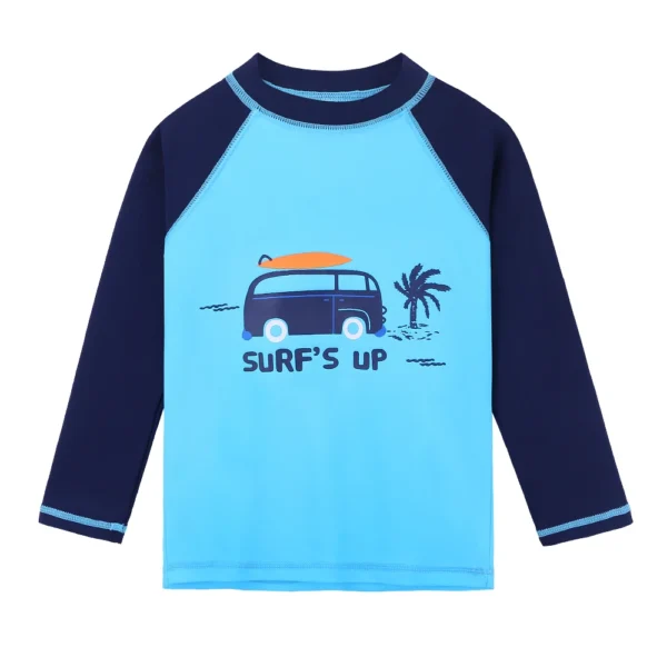 BAOHULU Boys Swimsuit Set Two Pieces UPF50+ UV Sun Protective Swimwear Cartoon Print Bathing Suit Summer Beachwear 2