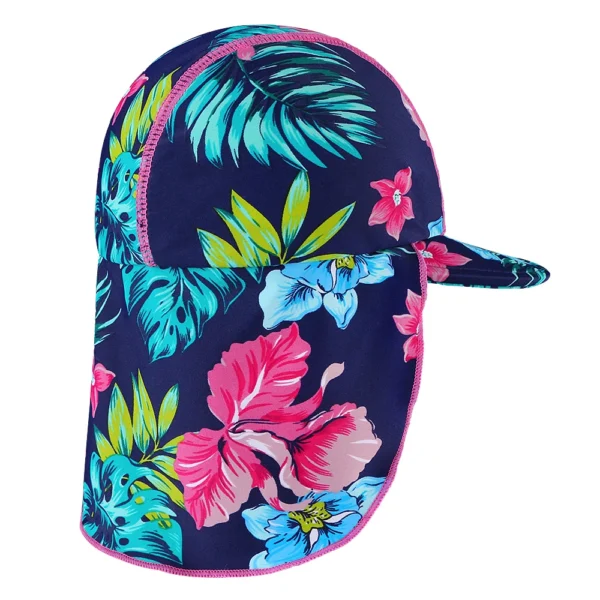 BAOHULU Infantil Swimming Caps 2021 Summer Print Swim Sun Hats Beach Caps Kids Hats for Boys Girls 6 Months-6 years Children 2