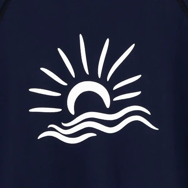 BAOHULU Summer Boys Long Sleeve Rashguard Kids Swim Suit UPF 50+ Sun Protection Shirts Boys Swimwear Navy Rash Guard Beach Wear 3