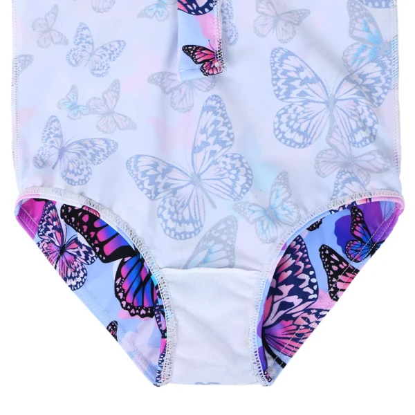 BAOHULU Purple Butterfly Cartoon Kids Swimwear UV50+ Long Sleeve Swimwear Girl Child Swimsuit Girls Swimwear Bathing Suits 6