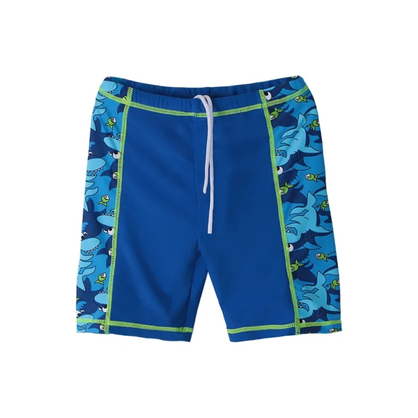 BAOHULU Navy Boys Swimwear Children Swimsuit Cartoon Shark Pattern UPF50+ Bathing Suits for Kids Lycra Summer Swimming Wear 4