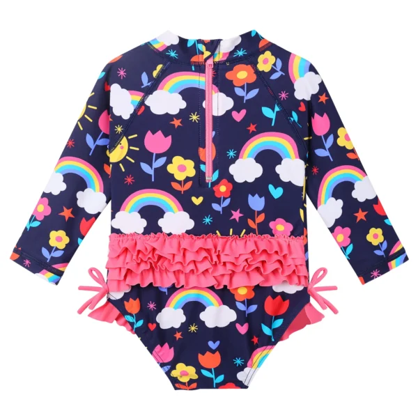 BAOHULU Toddler Baby Swimsuit Lone Sleeve Rash Guard Summer Beach Wear UPF 50+ Sun Protective Swimwear Surfing Suit 2