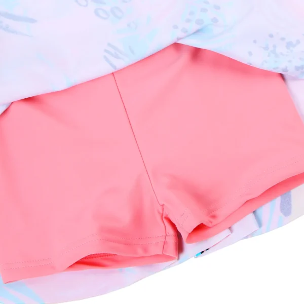 BAOHULU Toddler Girls Swimsuit One Piece Cute Floral Dress Swimwear Sleeveless Children Summer Beachwear Bathing Suit 6